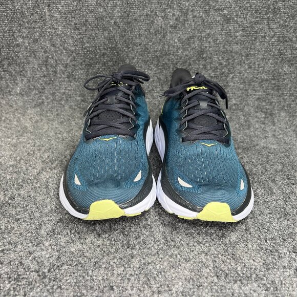 Hoka One One Clifton 8 Running Shoes Men's Size 9.5 Teal Blue Coral Athletic Run - Picture 2 of 13